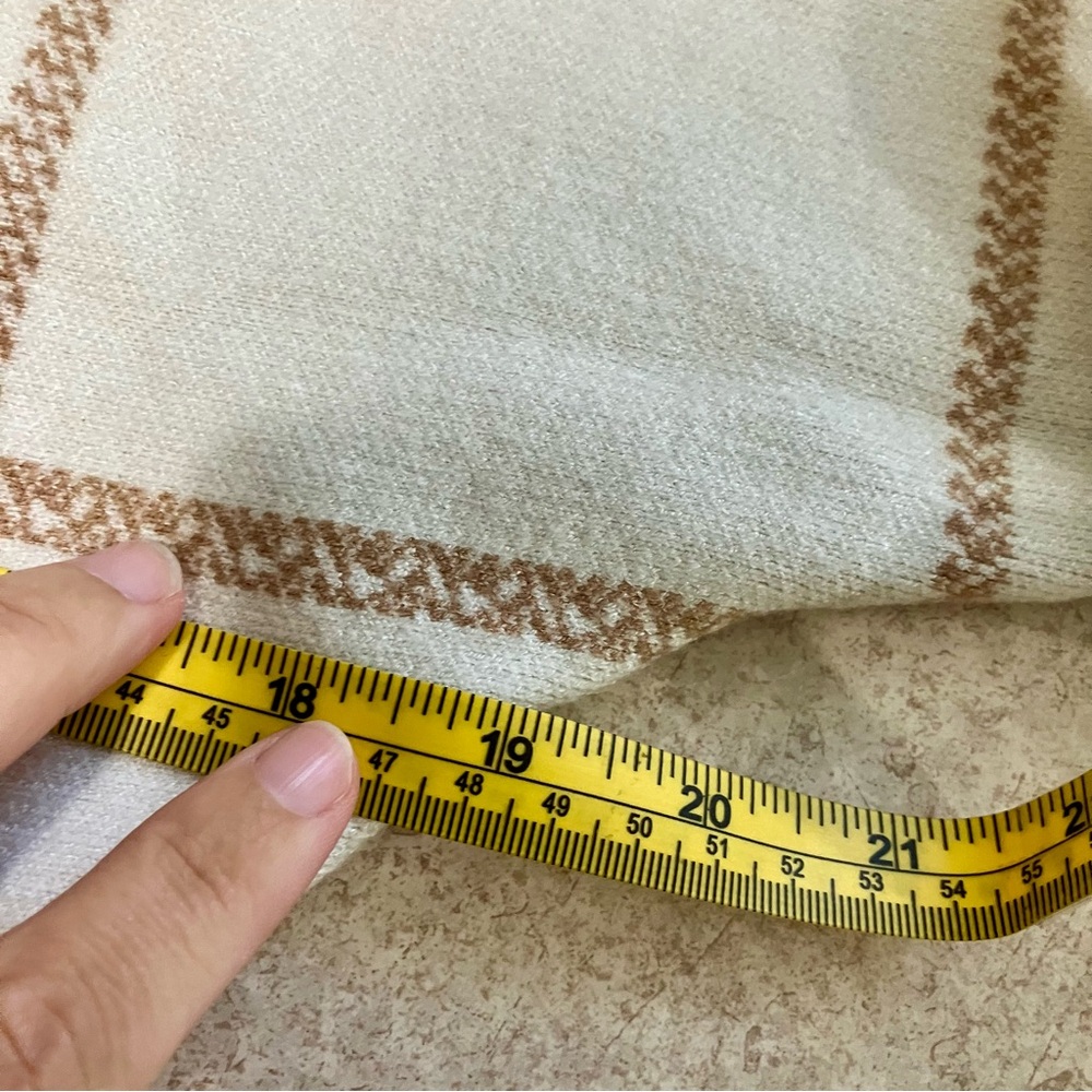Adrienne Vittadini Women’s XS Sweater Beige Cream Tan preppy plaid old money - Picture 10 of 10